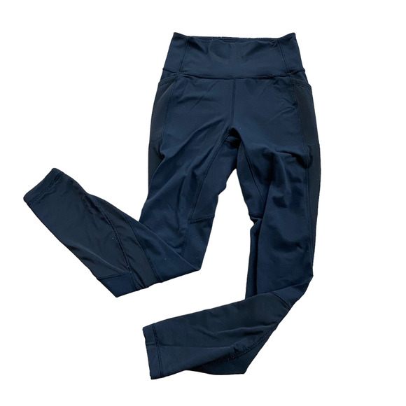 lululemon athletica Pants - Lululemon Full Length Leggings Black Align High Rise Women's 6 Mesh Panel Sides